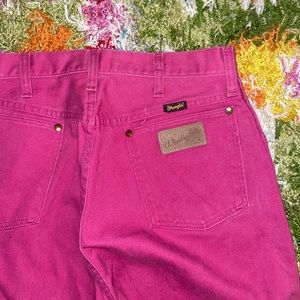 Vintage pink wrangler jeans